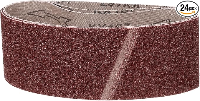 3 x 21 Inch Sanding Belt, 24 Pcs 40 Grit Knife Sharpener Belts Work Sharpening for Belt Sander Knife Carving Tool Metal Working