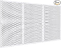 Pegboard Rack Garage Storage,Steel Pegboard Heavy Duty- 3 Pack 16-Inch X 24-Inch Metal Peg Board Tool Organization Panels (White)