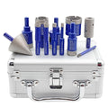SHDIATOOL Diamond Drill Core Bits,Tile Drilling Core Hole Saw Kit for Porcelain Marble Ceramic Granite with 1/4 Carbide Positioning Drill Bit 12pcs (6/8/10/12/20/25/28/32/35MM/6MM/45MM/20MM)