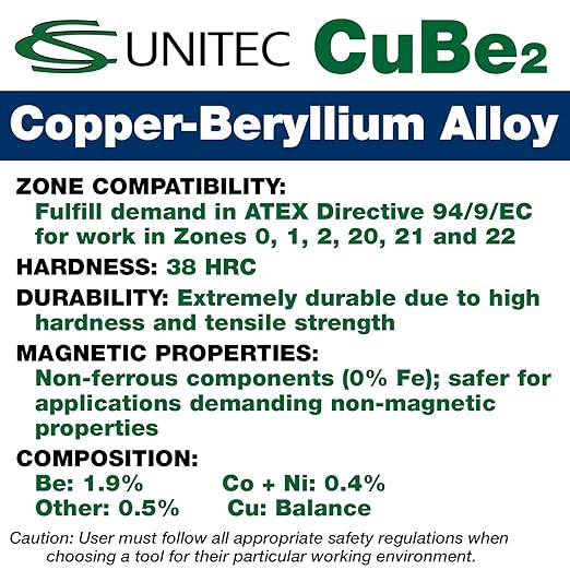 CS Unitec Screwdriver Phillips Head Non-Sparking, Non-Magnetic, Corrosion Resistant Type 1 (3mm) x 3-3/16" Round Shank TUV Certified EX803-1B