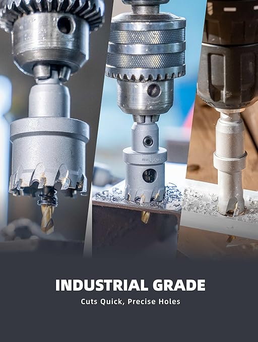 3/4" Carbide Hole Saw, Heavy Duty Metal Hole Cutter with Pilot Drill Bit for Cutting Stainless Steel, Metal Sheet and Aluminum Alloy (19mm | 3/4")