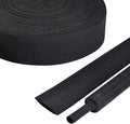 2:1 Ratio Flat Heat Shrinkable Braided Sleeving,Electrical Insulating Tubing,Durable Automotive Fabric Harness Shrinking Sheath (1"-20ft)