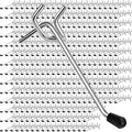 Tatuo 200 Pcs Pegboard Hooks Galvanized Metal Pegs with Rubber Tip Fit 1/4" 1/8" for Garage Store Wall Tool Organization Display(4 Inch)