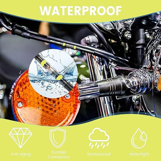 100 PCS Yellow Heat Shrink Butt Connectors,12-10 AWG, Self Soldering Butt Connector, Waterproof Solder Seal Wire Connectors, Butt Splice Wire Terminals for Automotive Marine Boat