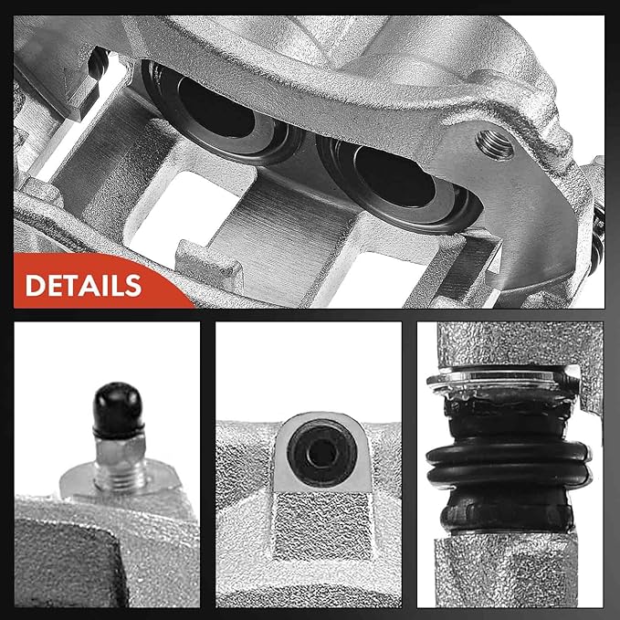 A-Premium Disc Brake Caliper Assembly with Bracket Compatible with Select Chevy, Pontiac and Saturn Models - Equinox 2005-2006, Torrent 2006, Vue 2004-2007 - Front Driver and Passenger Side, 2-PC Set
