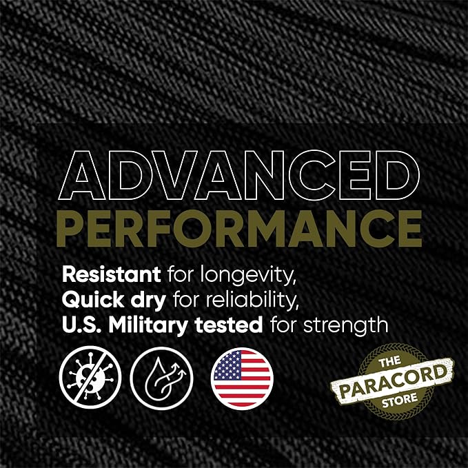 The Paracord Store | Type III 550 Paracord - 1000 FT Spool, Neon Turquoise | Heavy Duty 7 Strand Tactical Paracord - USA Made Nylon Outdoor Parachute Cord for Camping, Fishing & More - Survival Cord