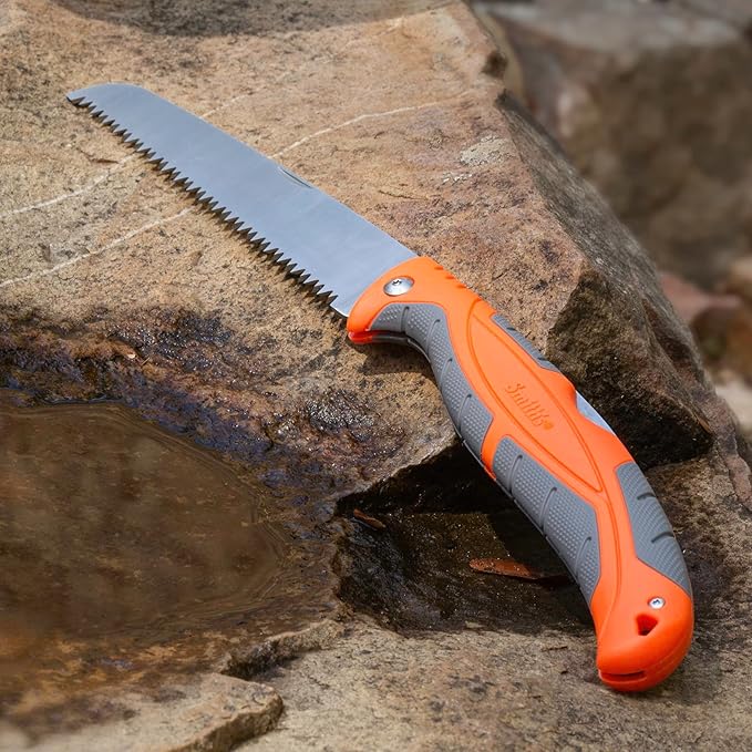 Smith’s 51366 EdgeSport 6” Folding Bone Saw - Stainless Steel + Lock-Back Handle - Field Dressing Deer & Elk - Hunting Outdoorsmen - Lightweight & Packable