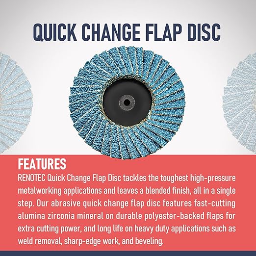 30 Pcs 2 Inch Mini Flap Disc, Zirconia High Density, with 1 Pcs 1/4 inch Shank Holder, for Metal Grinding, for Angle Die Grinder (80 GRIT)