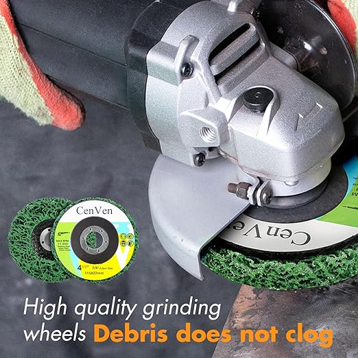 10 Pack Strip Disc Stripping Wheel for Angle Grinder, Grinding Wheels Stripper Wheels for Removing Paint, Wood, Rust Welds, Oxides of Metal (4'' x 5/8'')