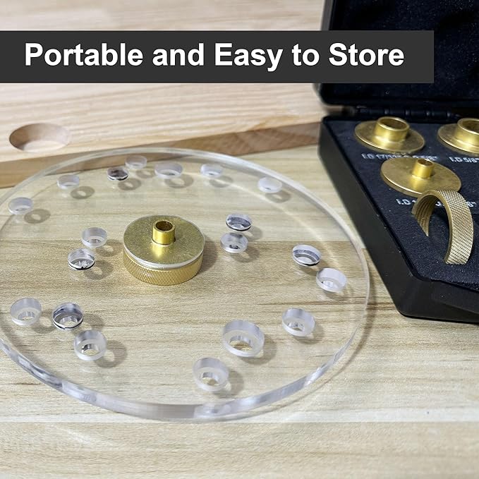 13 Pcs Precision Brass Router Template Bushing Guides Sets, Router Guide Bushing with Carrying Case