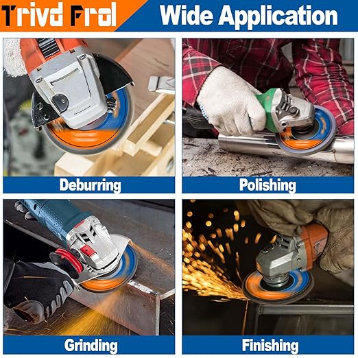 Flap Discs 4 1/2" for Angle Grinder - Trivd Frol 4 1/2 Flap Disc 40 Grit T29 Grinding Wheel, 7/8 Inch Zirconia Abrasive Angle Grinder Sanding Disc for Metal, Wood, Stainless Steel Finishing- 80 Pack