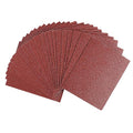 1/4 Sandpaper Sheet – 4-1/2” x 5-1/2”, P80 Grit, Red Aluminum Oxide, Plain Backing, 50-Pack – Sandpaper Sheets for Palm Sanders and Woodworking