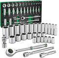 SK 3/8" Drive Socket Set with 160-P Ratchet, 30-Piece, SAE, SuperKrome Finish, Premium CR-V Construction, with EVA Foam Tool Organizer