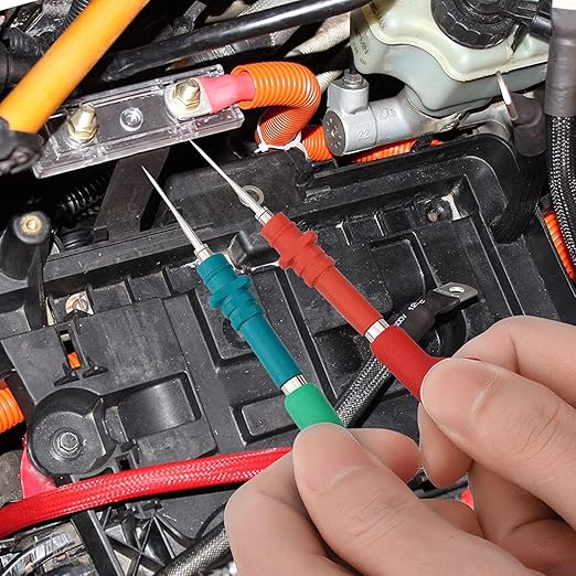 Linkstyle 30PCS Multimeter Test Leads Sets, Banana Plug Test Leads Alligator Clips, Back Piercing Probe Kit with Box for Automotive Diagnostics Electronics