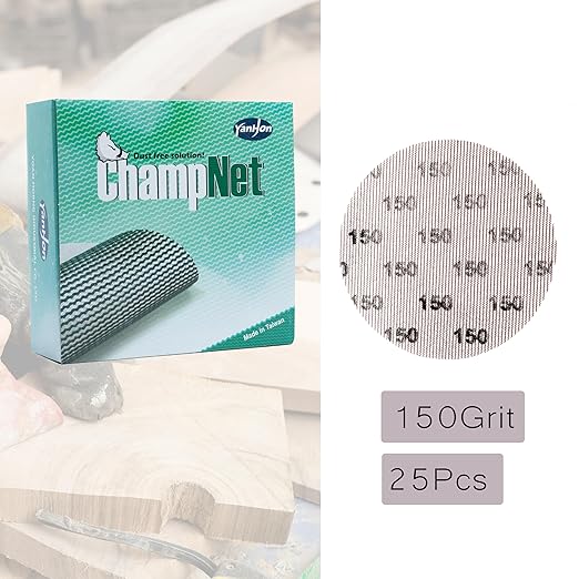Mesh Sanding Disc 9 Inch 150 Grit 25PCS, Sand Screen 9in Sandpaper Net Dust Free Hook and Loops Discs | Compatible with Radius 360 Drywall Sander | Ideal for Drywall, Floor, Putty Use