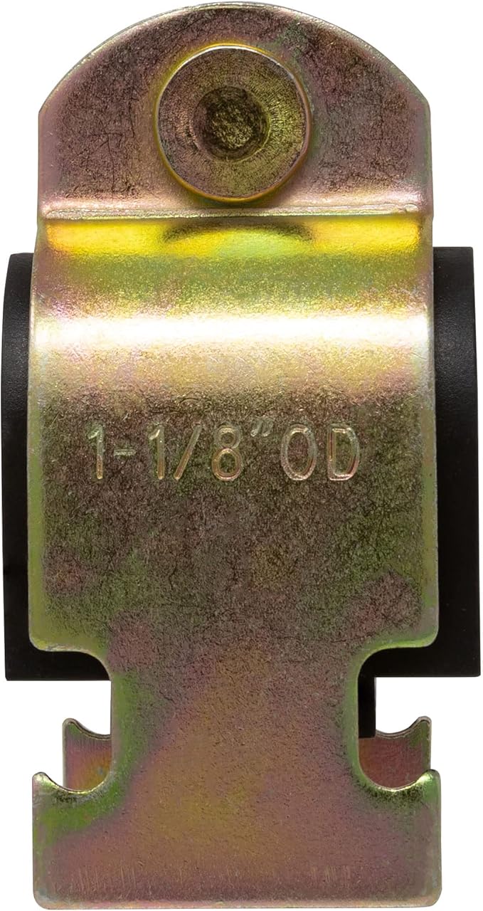 Rubber Cushion Strut Clamp 1" NOM (1-1/8" OD) for Mounting Copper Piping, PEX Pipe, CVPC Tubing to Strut Channels [5 Pack] Yellow Zinc Chromate