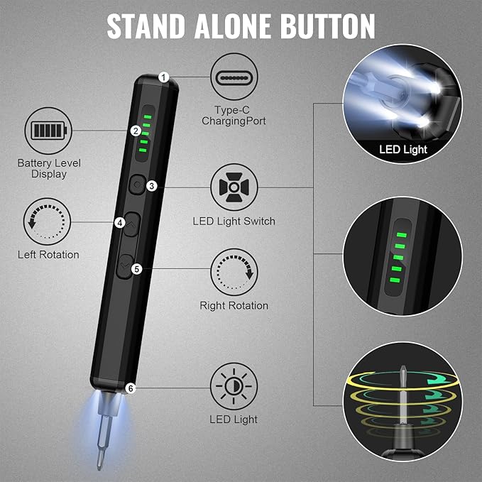 Mini Electric Screwdriver, 3.7V Precision Screwdriver Set Cordless Screwdrivers Rechargeable 72 In 1 Magnetic Bit Repair Tech Tool Kit for Electronics Computer Phone Laptop Camera RC Car Watch Glasses