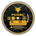 FOXBC 10 Inch Saw Blade 90-Teeth Ultimate Polished Finish Saw Blade for Wood, 5/8-Inch Arbor
