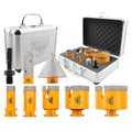 Tile Hole Saw Kit 8pcs - Diamond Core Drill Bits Set (19/25/35/50/75mm) & SDS Adapter for Tile Porcelain Ceramic Marble Granite with 20mm Diamond Finger Bit and 50mm Chamfer Bit Trimming Holes