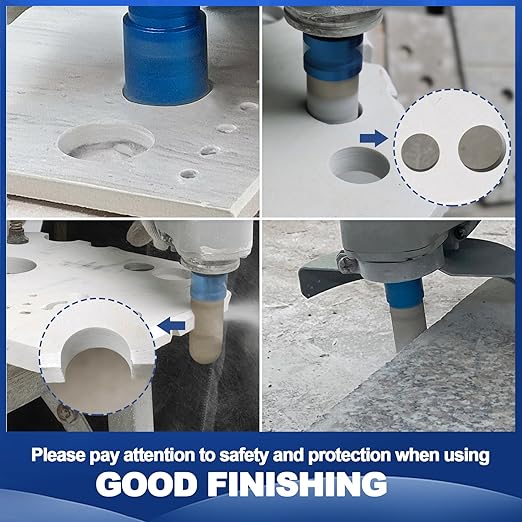 Tile Hole Saw Kit - BRSCHNITT Diamond Core Drill Bit Set 35mm Drill Bit &4/5" Diamond Finger Bit for Porcelain Tile Ceramic Marble Granite & Adapter