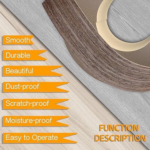 GSCIT Club Walnut Edge Banding, 1 inch x 100ft roll of Veneer Edge Banding -Pre-glued Flexible, Real Wood Tape Banding for Cabinet Repair Furniture Restoration