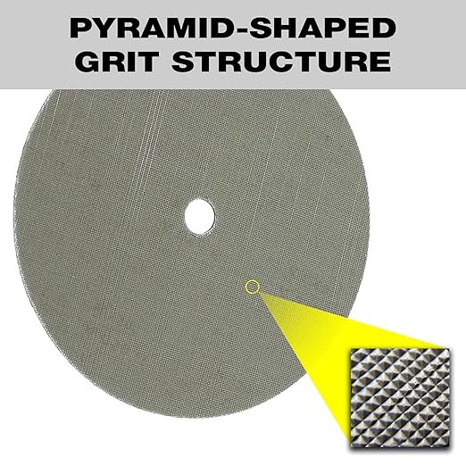 CS Unitec 80940 FIX Disc with Hook & Loop Fasterning, TZ Pyramid, 4-1/2" Diameter, A45/400 Grit, (Pack of 10)