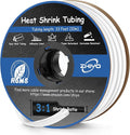 Heat Shrink Tubing 3/8 Inch, 3:1 Ratio Wires heat shrink tube, Dual Wall Adhesive-Lined Waterproof Shrink Wrap Tubing, 33FT White Industrial and Marine Grade Heat Shrink Wrap