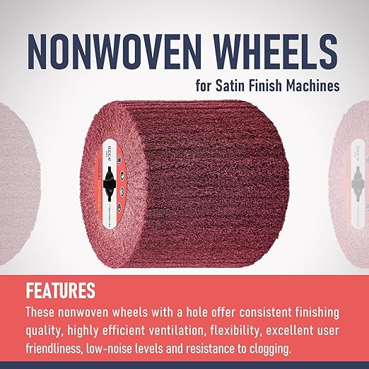 120x100mm Non-Woven Abrasive Flap Wire Drawing Polishing Burnishing Wheel for The Surface Treatment of Metal Products (320 GRIT)