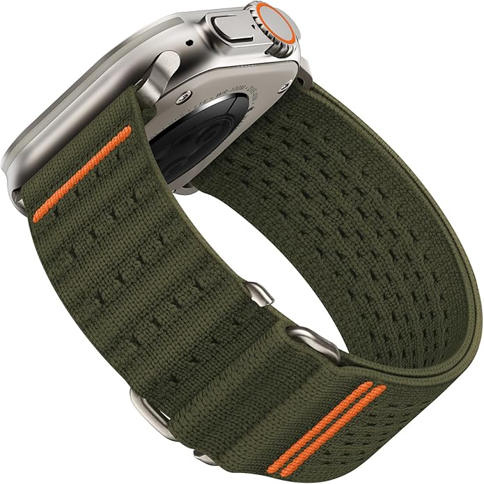 Suitisbest Sport Bands Compatible with Apple Watch Ultra Band 49mm 46mm 45mm 44mm 42mm 38mm 40mm 41mm Men Women, Stretchy Nylon Sport Loop Strap with S-Hook for iWatch Series 10 Ultra SE 9 8 7 6 5 4 3