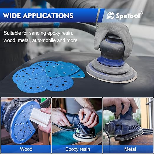 SpeTool Mouse Shape Sandpaper for Ryobi Detail Sander, 60PCS Ceramic Aluminum Oxide Sanding Discs Assortment 80 120 180 240 320 400 Grit - 6 Hole Hook and Loop Palm Sander Sanding Pads