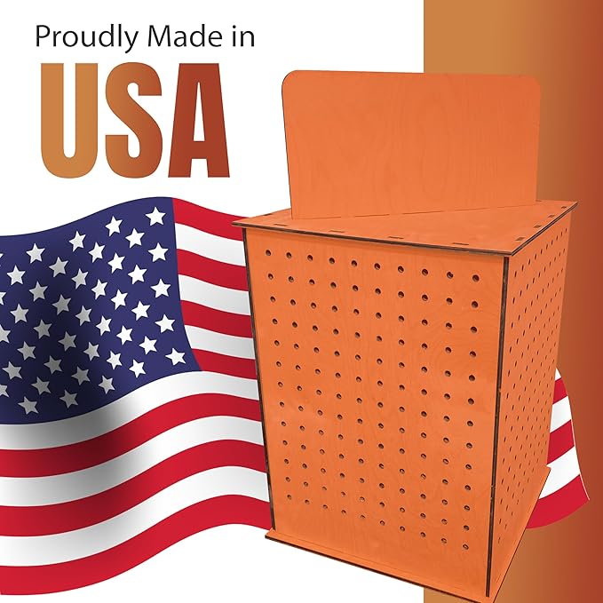 TORCHED DISPLAYS Rotating Pegboard Display… (Orange)
