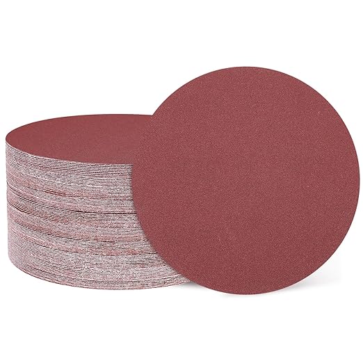 HARFINGTON 100 Pcs 6 Inch Sanding Disc 180 Grit Hook and Loop Sandpaper Random Orbital Sander Pads for Woodworking Automotive Metal Polishing