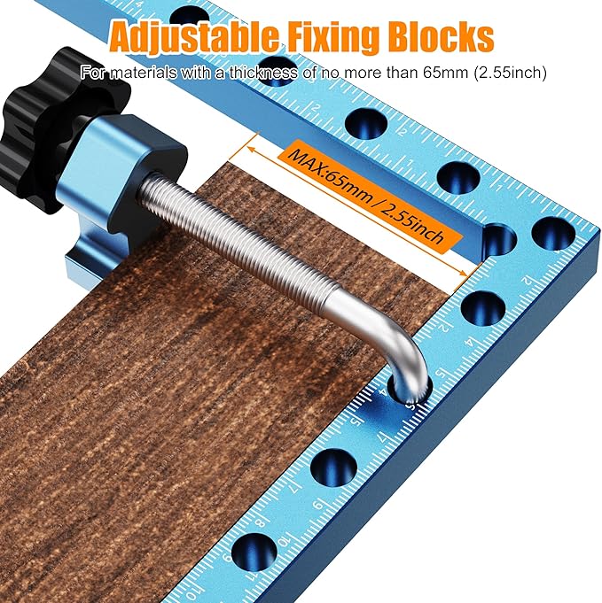 90 Degrees Positioning Squares, Right Angle Squares with 4 Clamps, Aluminium Alloy L-Type Corner Clamp Woodworking Clamping Tool for Picture Frames, Boxes, Cabinets (5.9in)