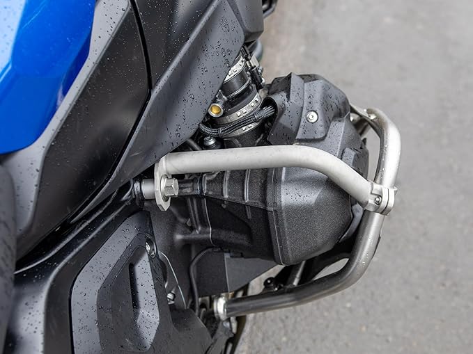 Reinforcement Crash Bars Compatible with BMW R 1300 GS OEM Accessory Crash Bars – 1 Inch Diameter Stainless Steel Tubing - Alloy Clamps with Thick Flanges for Extra Strength & Safety - Silver