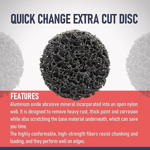 31Pack 2" Quick Change Sanding Discs Abrasives Extra Coarse Easy Strip & Clean Discs for Paint Rust (Black 31PCS)