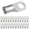 SELTERM 25pcs 2/0 AWG 1/2" Stud Marine Grade Tinned Copper Battery Cable Lugs, 00 Gauge Ring Terminals, UL Wire Lugs Electrical Cable Ends, Terminal Connectors