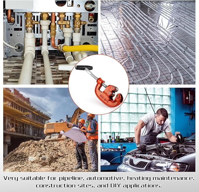 Professional Pipe Cutter Tool for 1-3" Pipes,Heavy Duty Metal Tube Cutter to Galvanized Pipe,Ironr, and PipeCopper,Metal Tube Cutter Great With 2 additional blades for Plumbers or Metalworkers