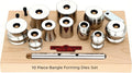 Splenor Tools Steel 10 Bracelet Forming Die Set - Concaved, Domed and Flat Shape Dies for Bangle Making - Metal Forming - Jewelry Tool kit