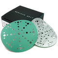 6-Inch 49-Hole 120 Grit Sanding Discs - Heavy-Duty Hook & Loop Film Discs - Sandpaper for Random Orbital Sanders - 50 Pack Box