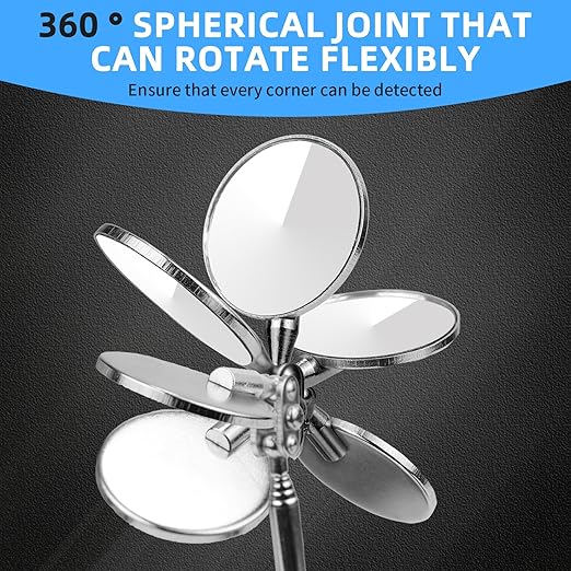Circular Telescopic Inspection Mirror for car Maintenance, Steering Telescopic Folding Inspection Mirror, Welding Chassis Inspection, Portable Manual Tool