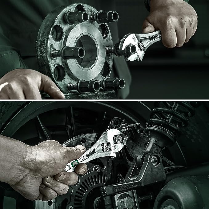 SK 6-Inch Adjustable Wrench, 3/4" Jaw Capacity, Cr-V Steel, SAE&Metric Scales