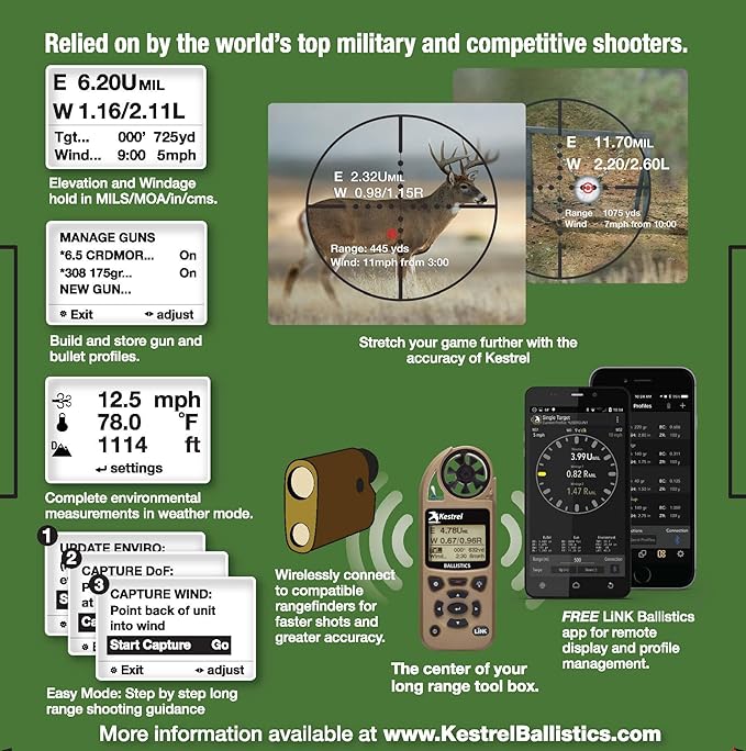 Kestrel Ballistics 5700 Ballistics Weather Meter with Link