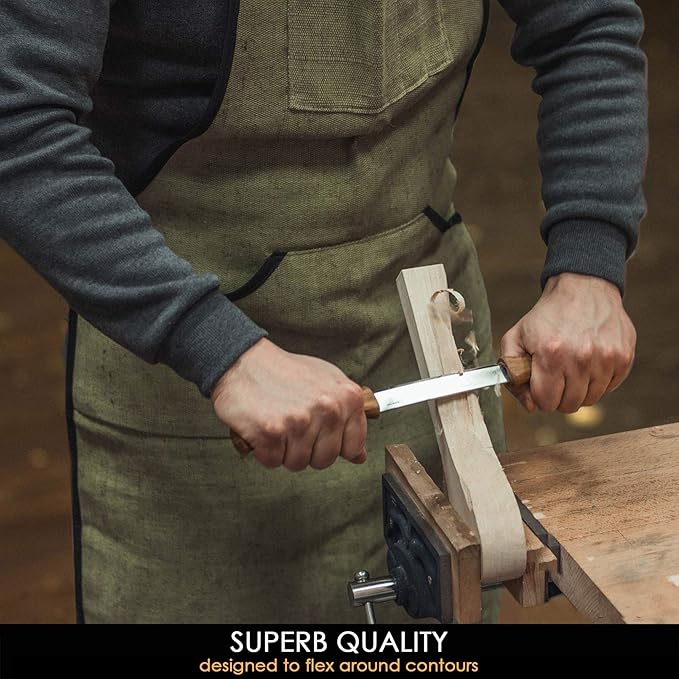 BeaverCraft Draw Knife DK1-4,3" Straight Shave Wood Carving Tools Woodworking Hand Tool Wood Carving Draw Knife (DK1)