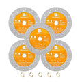 Rock Slab Grinding Disc - 7 inch Glass Cutter Disc (5pcs), Granite Cutting Disc, Diamond Grinder Wheel for Rock Slab, Stone, Tile, Marble, Granite, Glass Diamond Cutting Discs