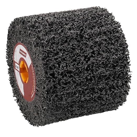 Abrasive Drawing Wheel Surface Conditioning Tool 40 Grit 120 x 100 x 19 mm Wire Drawing Polishing Burnishing Wheel for Wood Metal Surface Polishing 4.7"x 4"