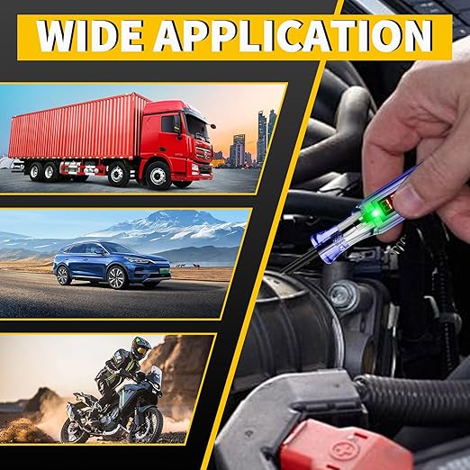 Test Light Automotive 3-120V DC LED Digital Circuit Tester with Voltage Display, Auto Bidirectional Voltage Tester, Electric Test Probe Pen for Car Battery Polarity Continuity Fuses
