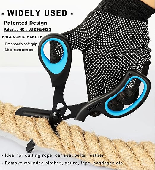 MEUUT 2 Pack Trauma Shears Patented Bandage Scissors - Medical Supplies with 8 inch Heavy Duty Medical Scissors for EMT Workers Nurses