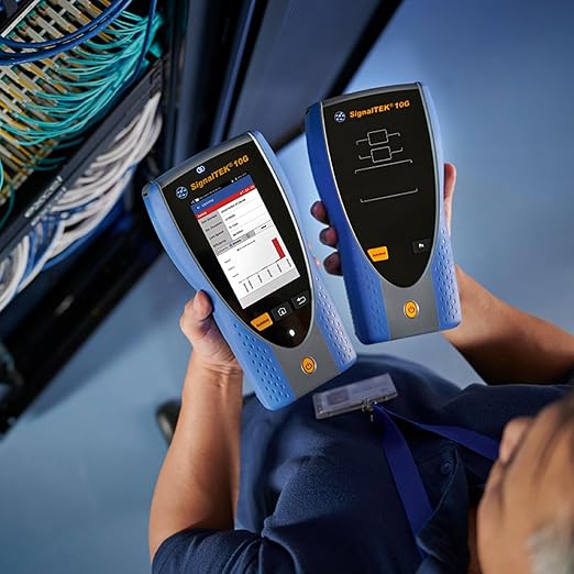 TREND Networks | R157003 | SignalTEK 10G Pro | Touchscreen 10G Ethernet Troubleshooter & Bandwidth Tester Kit | with Fiber & Network Testing, WiFi Connectivity & Built-in PDF Reporting