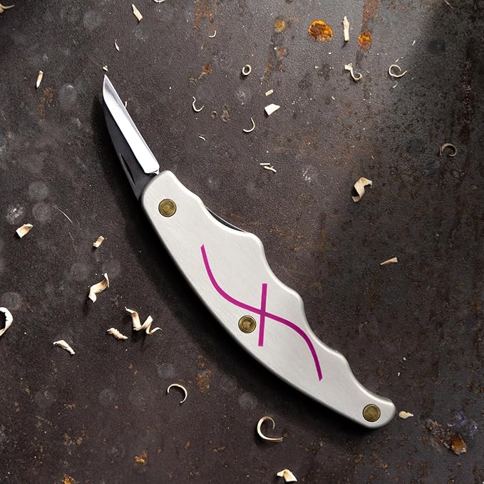 FLEXCUT Detail Jack | Ergonomic Wood Carving Knife with Aluminum Pistol Grip Style Handle Minimizes Hand Fatigue | Made in the USA | JKN90
