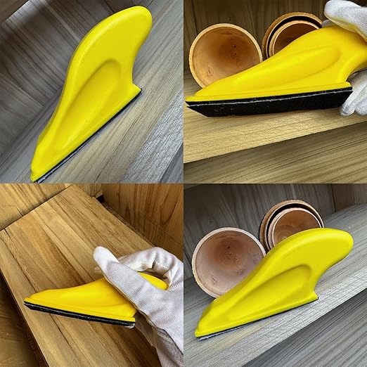 Micro Sanding Tools Finger Sander for Crafts with 100 Sheets Sandpaper-Grit 40 60 80 100 120 180 240 320 400 600 Detail Handle Sanding Tools for Small Projects, Craft, Wood